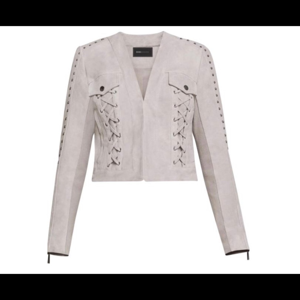 BCBG STELLA sexy cropped suede jacket